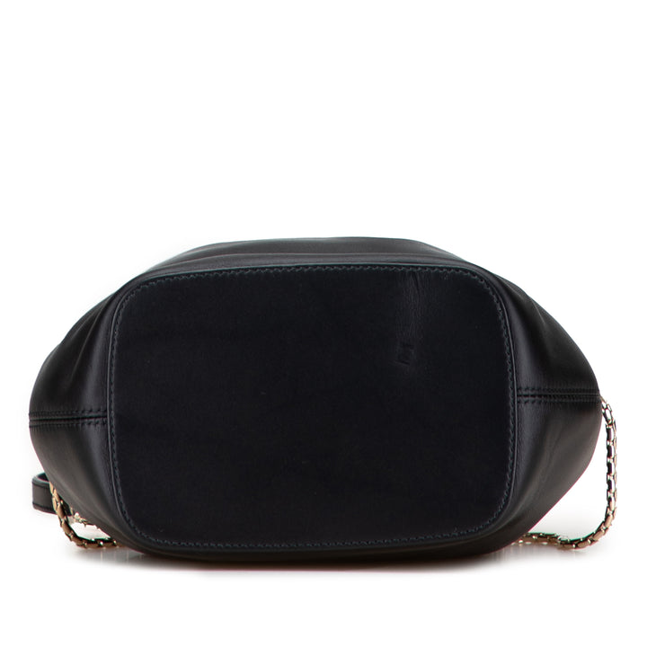 Bvlgari Cuir Serpenti Forever Bucket Bag Noir