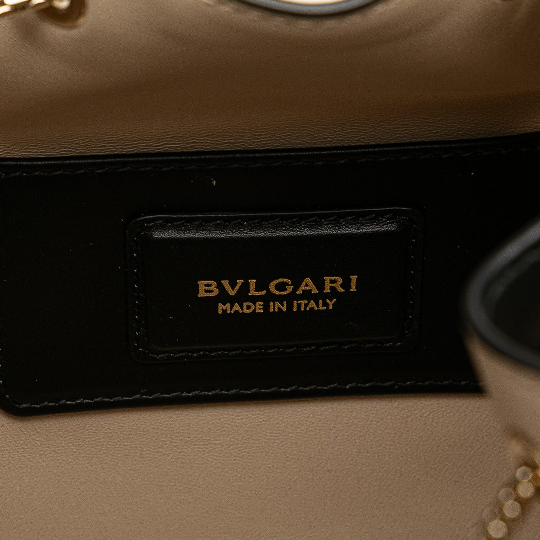 Bvlgari Cuir Serpenti Forever Bucket Bag Noir