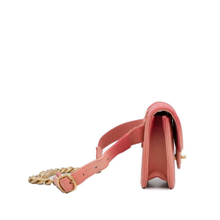 Caviar Sunset On The Sea Flap Belt Bag Pink - Gaby Paris