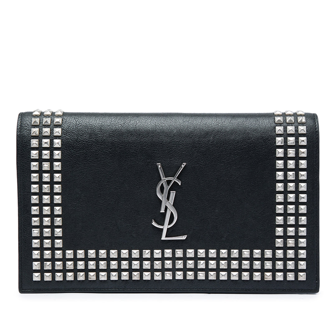 Saint Laurent Pochette clouté Noir – vue principale – GABY PARIS