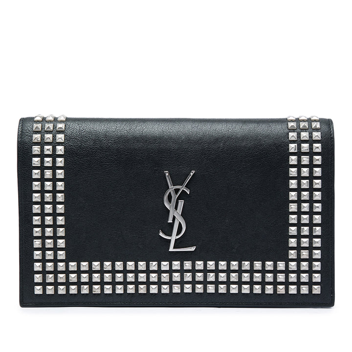 Saint Laurent Pochette clouté Noir – vue principale – GABY PARIS