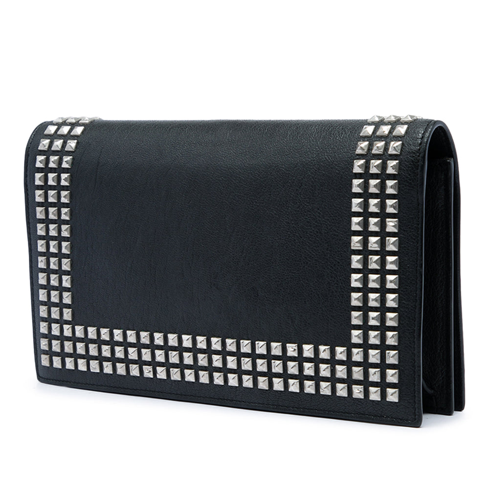 Saint Laurent Pochette clouté Noir – vue 2 – GABY PARIS