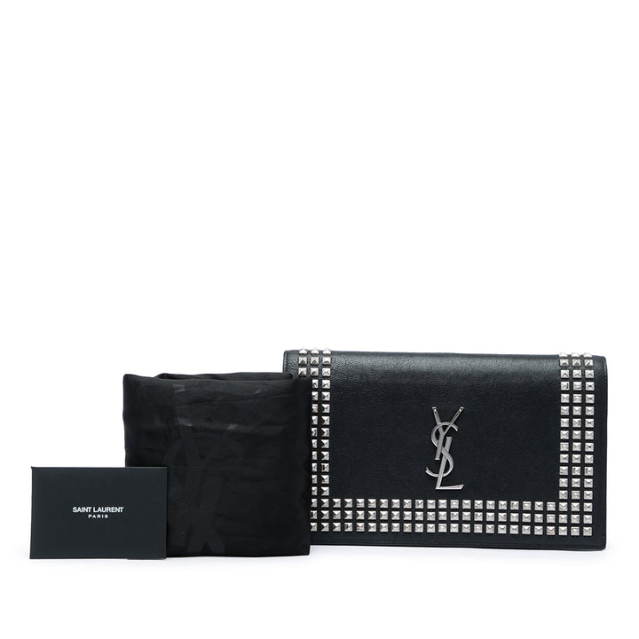 Saint Laurent Pochette clouté Noir – vue 6 – GABY PARIS