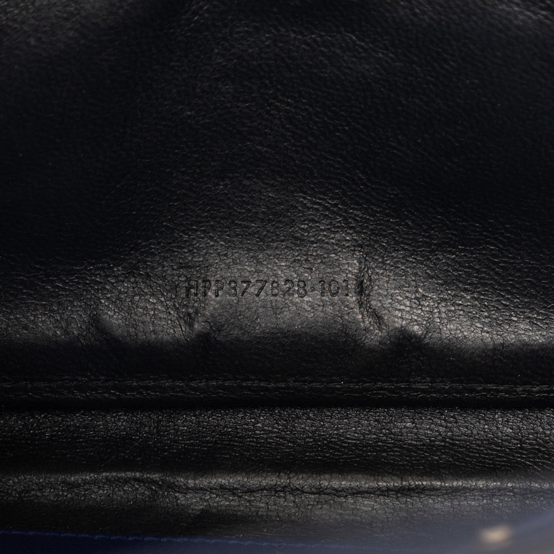 Saint Laurent Grain De Poudre Chevron Monogram Envelope Chain Portefeuille