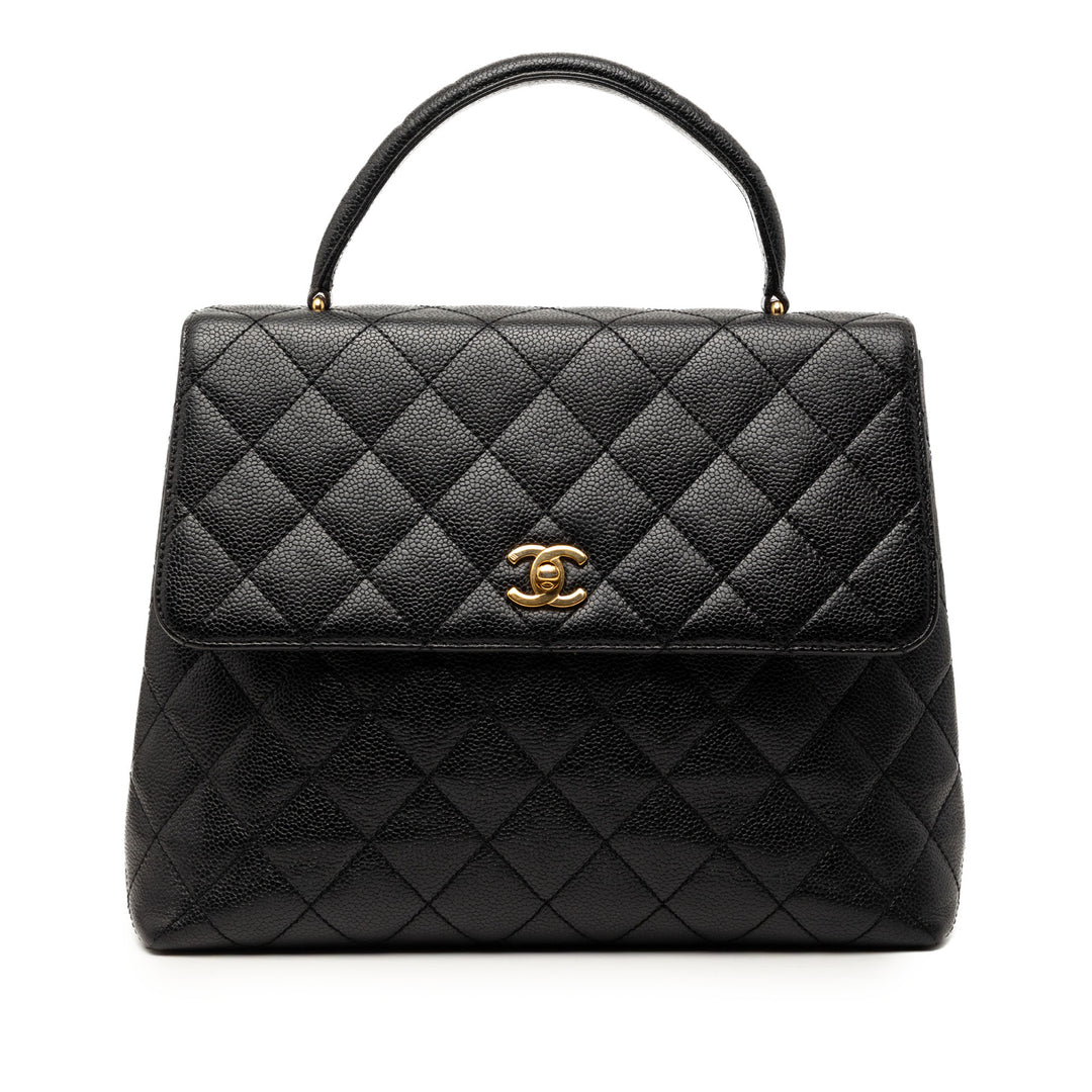 Chanel CC Matelassé Caviar Kelly sac à anse supérieure