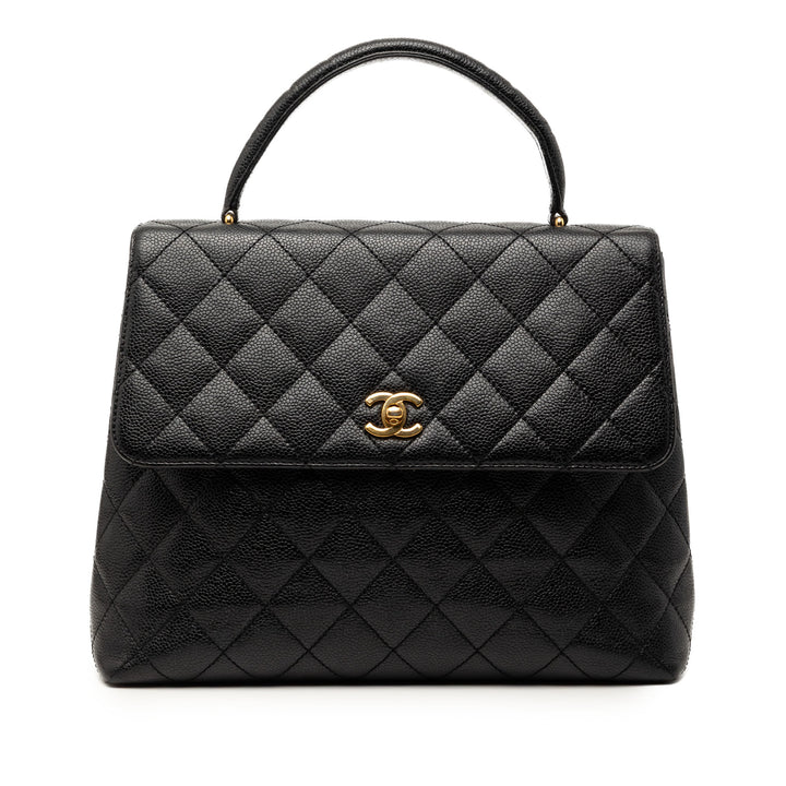 Chanel CC Matelassé Caviar Kelly sac à anse supérieure