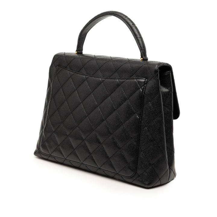 Chanel CC Matelassé Caviar Kelly sac à anse supérieure