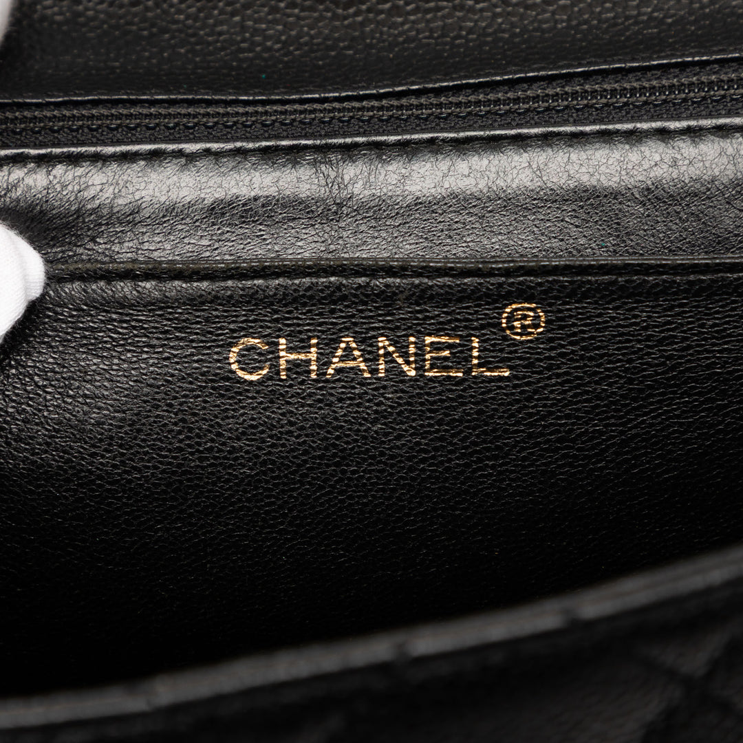 Chanel CC Matelassé Caviar Kelly sac à anse supérieure
