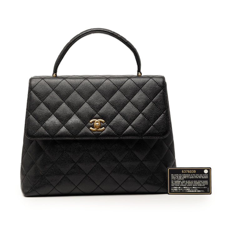 Chanel CC Matelassé Caviar Kelly sac à anse supérieure