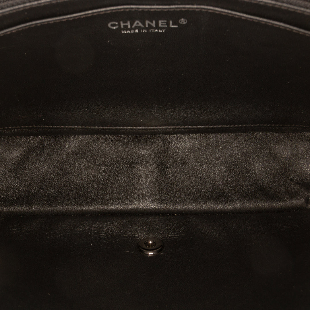 Chanel Jumbo Classic Bicolor Cuir d’agneau Twist à rabat