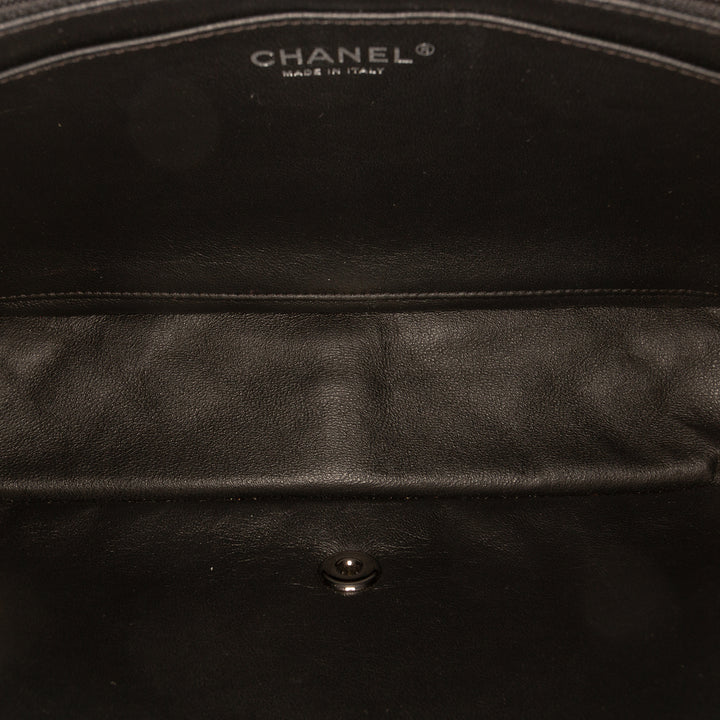 Chanel Jumbo Classic Bicolor Cuir d’agneau Twist à rabat