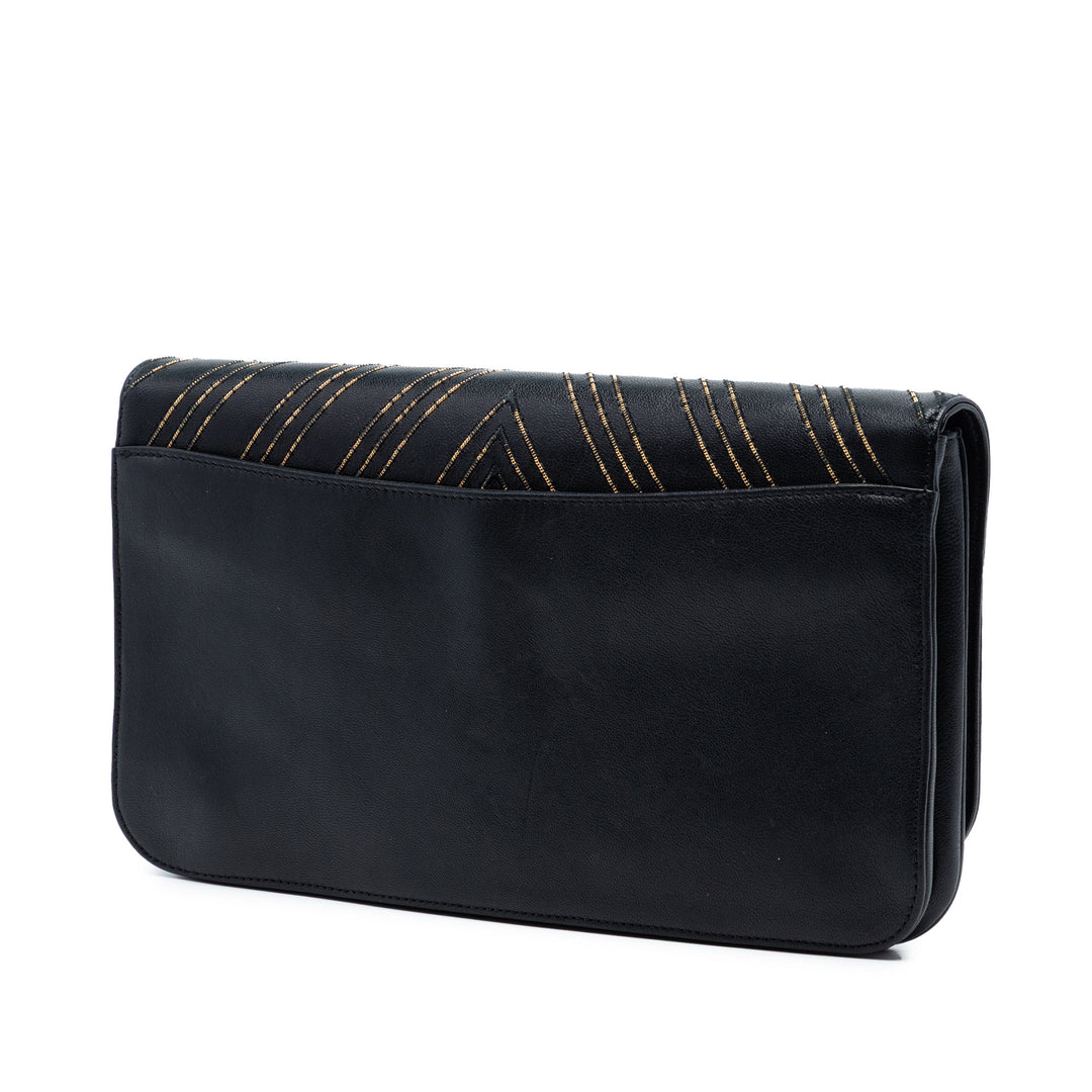 Chanel Chevron Sheepskin Subtle Pochette