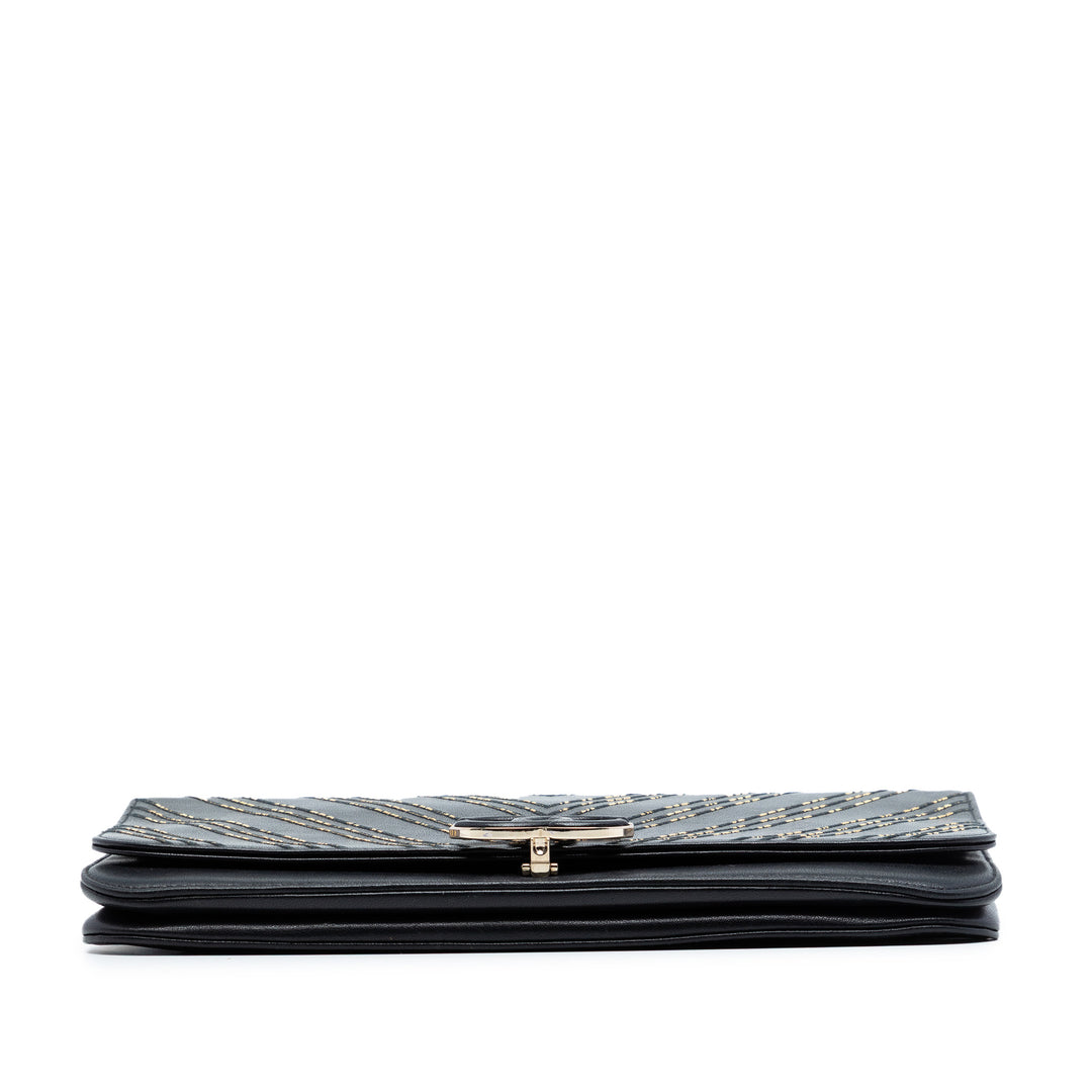 Chanel Chevron Sheepskin Subtle Pochette