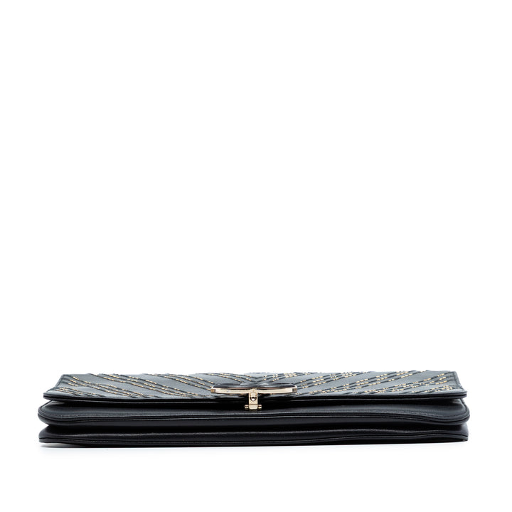 Chanel Chevron Sheepskin Subtle Pochette
