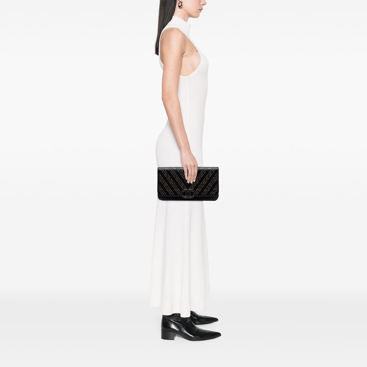 Chanel Chevron Sheepskin Subtle Pochette