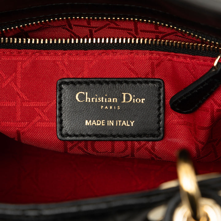Dior Sac à main Lady Dior Cannage My ABCDior Petit Cuir d'agneau Noir – vue 5 – GABY PARIS