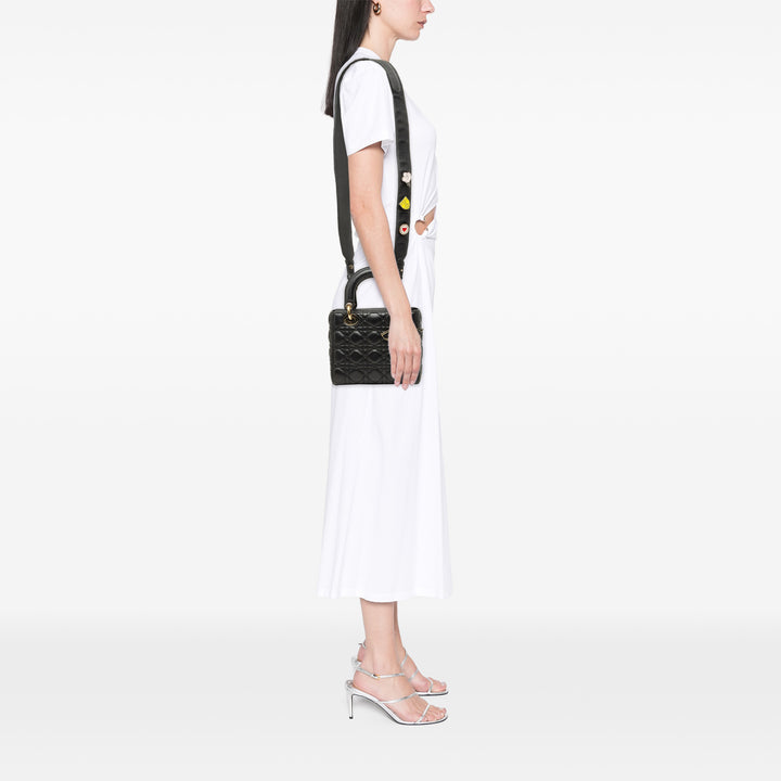 Dior Sac à main Lady Dior Cannage My ABCDior Petit Cuir d'agneau Noir – vue 7 – GABY PARIS