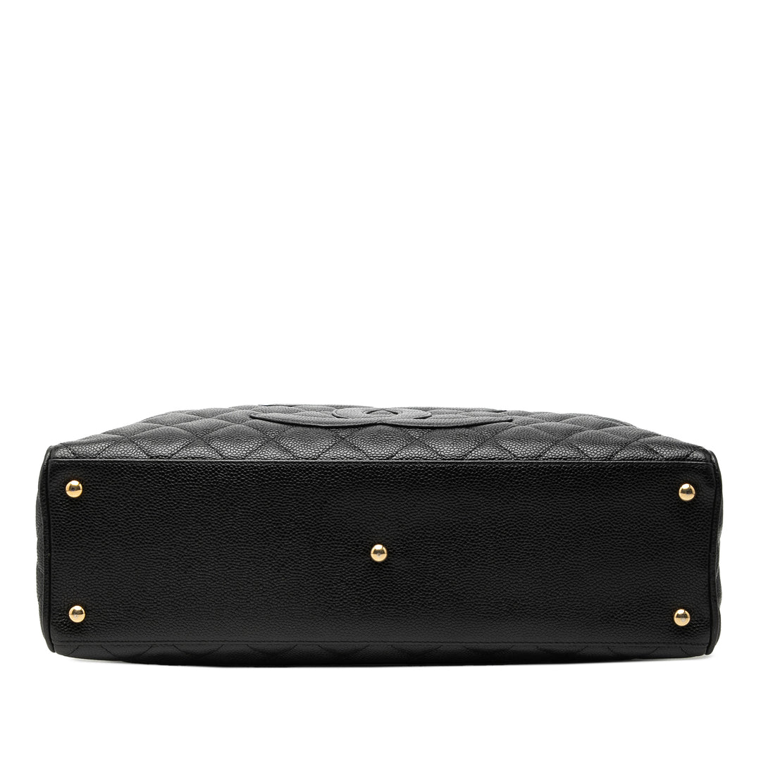 Chanel Large CC Matelassé Caviar Bowler Sac