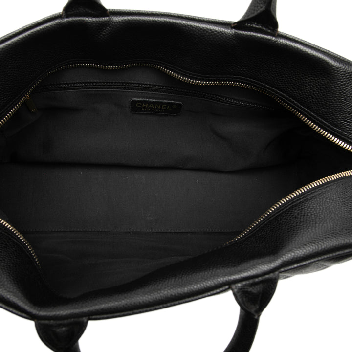 Chanel Large CC Matelassé Caviar Bowler Sac