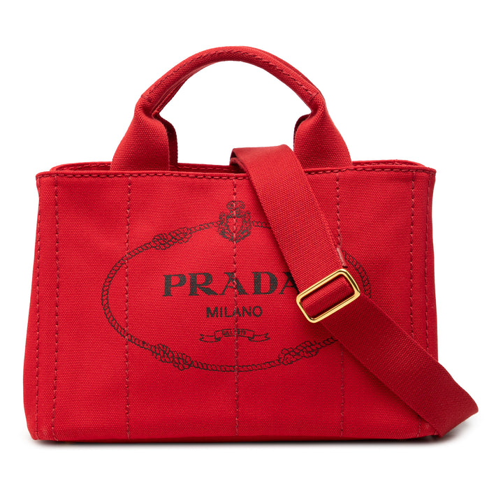 Prada Cabas Canapa Logo Petit Rouge – vue principale – GABY PARIS