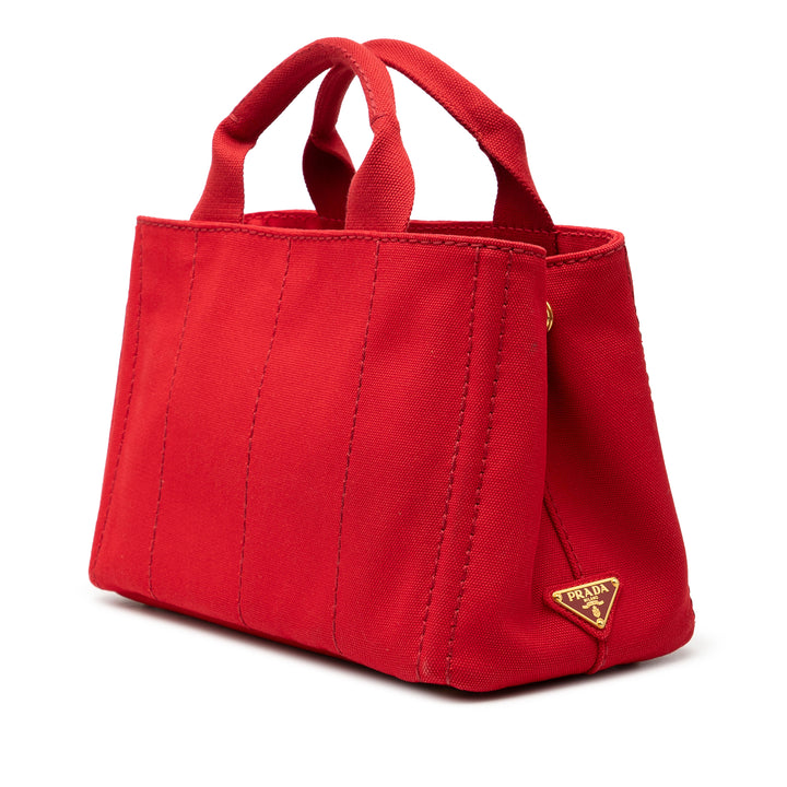 Prada Cabas Canapa Logo Petit Rouge – vue 2 – GABY PARIS