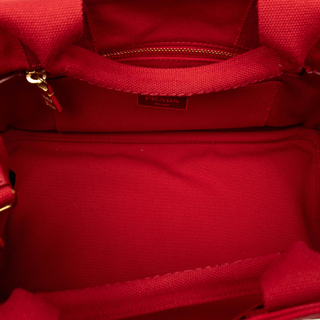 Prada Cabas Canapa Logo Petit Rouge – vue 4 – GABY PARIS