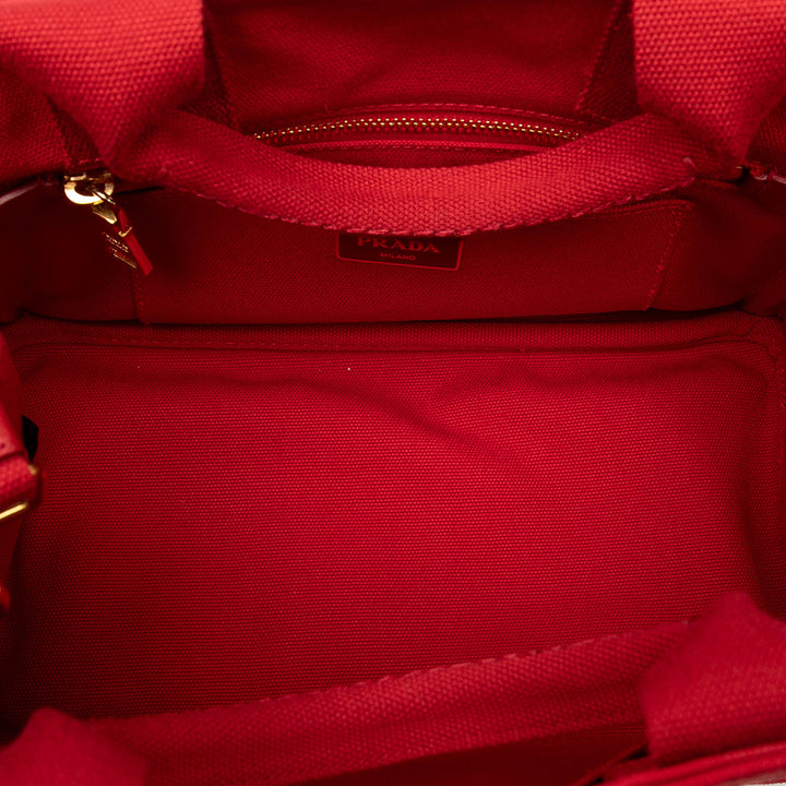 Prada Cabas Canapa Logo Petit Rouge – vue 4 – GABY PARIS