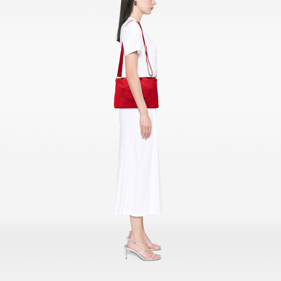 Prada Cabas Canapa Logo Petit Rouge – vue 6 – GABY PARIS