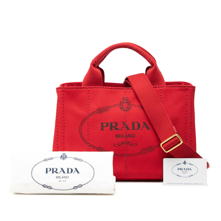 Prada Cabas Canapa Logo Petit Rouge – vue 7 – GABY PARIS