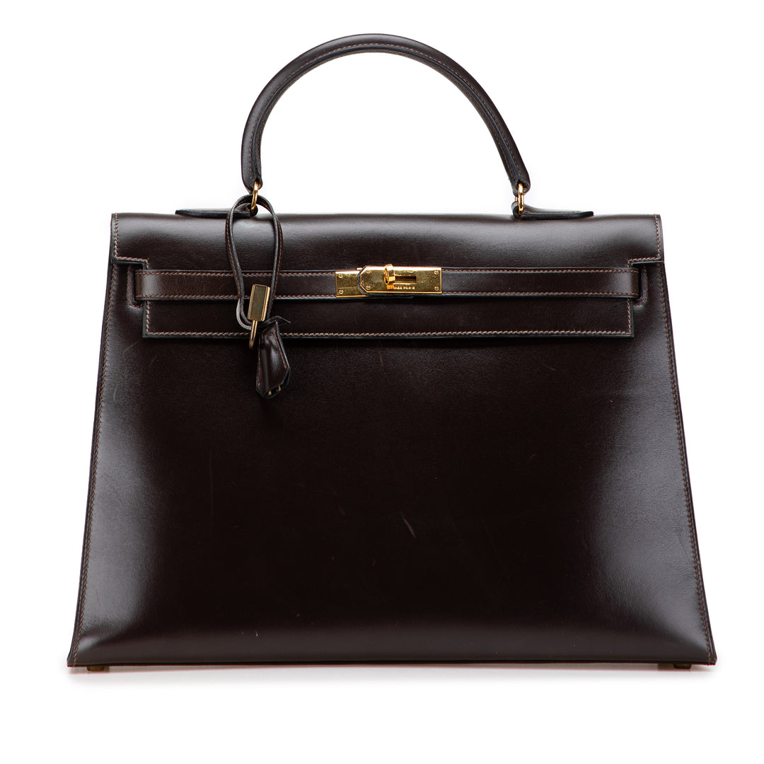 Box Calf Kelly Retourne 35 Brown - Gaby Paris