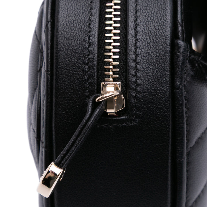 Mini Lambskin CC in Love Heart Crossbody Black - Gaby Paris