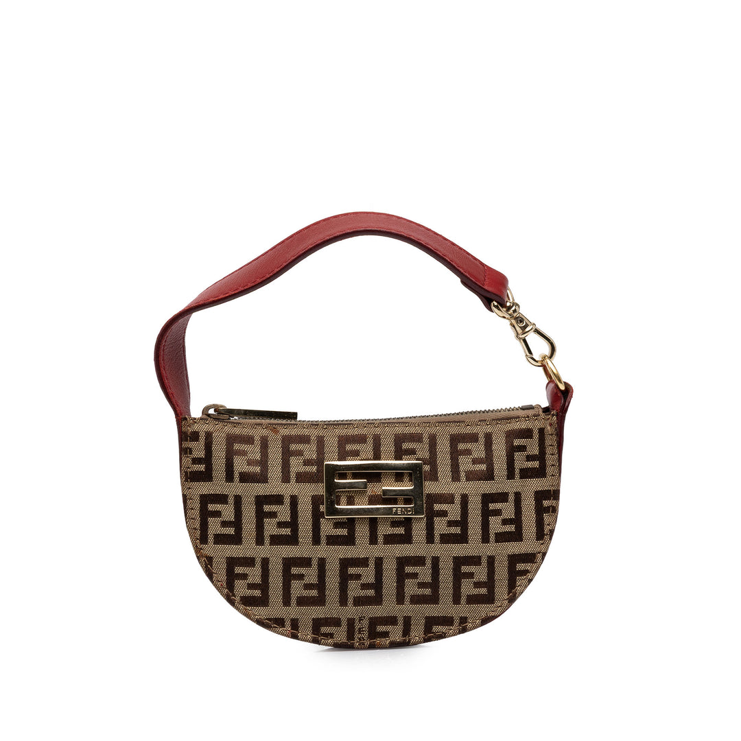 Fendi Sac à main Zucchino Half Moon Mini Beige – vue principale – GABY PARIS