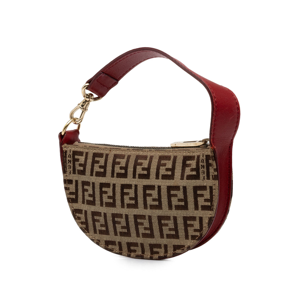 Fendi Sac à main Zucchino Half Moon Mini Beige – vue 2 – GABY PARIS