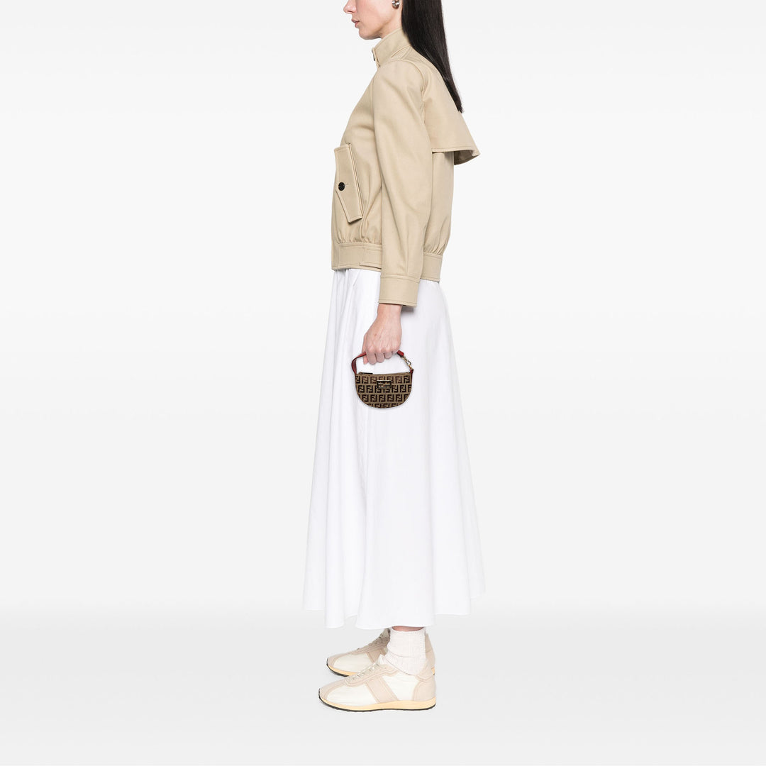 Fendi Sac à main Zucchino Half Moon Mini Beige – vue 6 – GABY PARIS