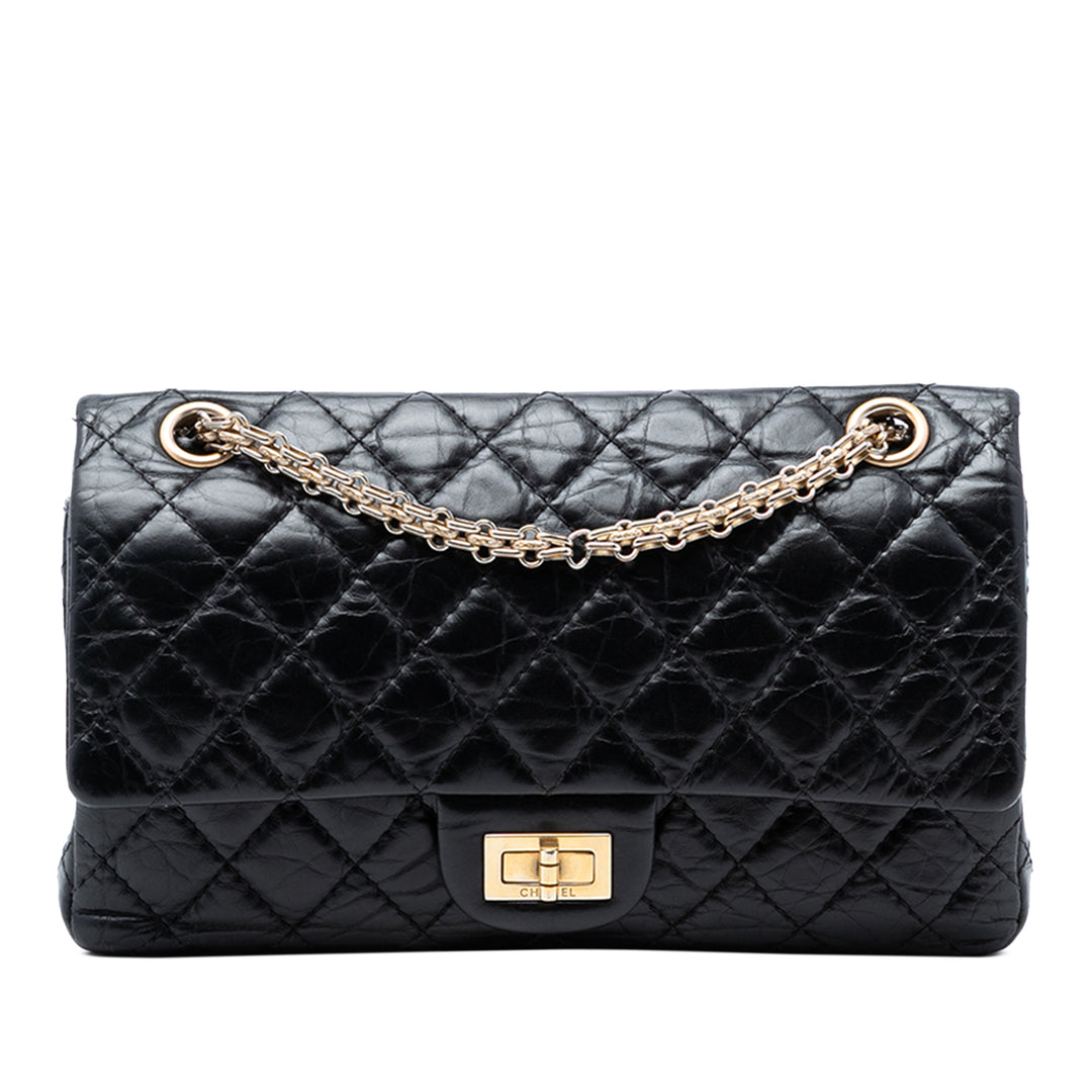 Chanel Matelassé vieilli Cuir de veau Reissue 2.55 Double rabat 225