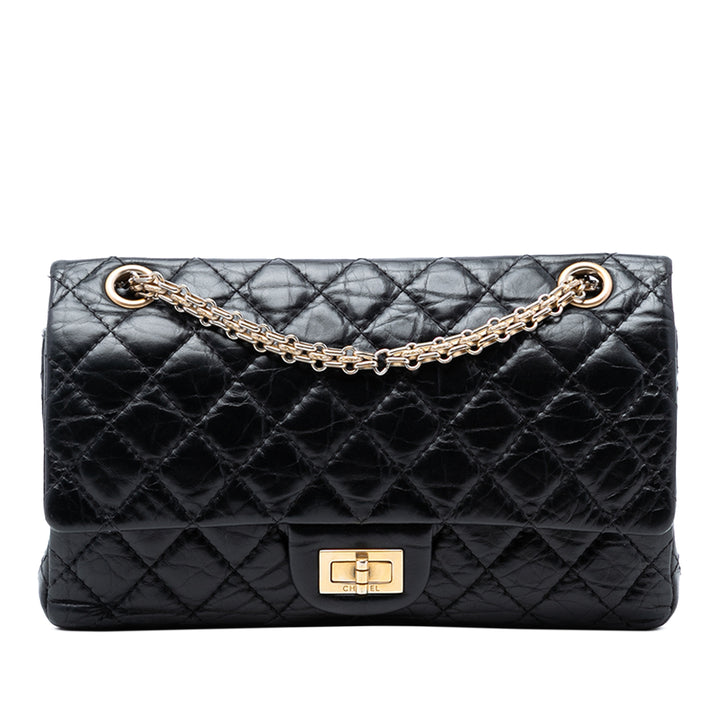 Chanel Matelassé vieilli Cuir de veau Reissue 2.55 Double rabat 225
