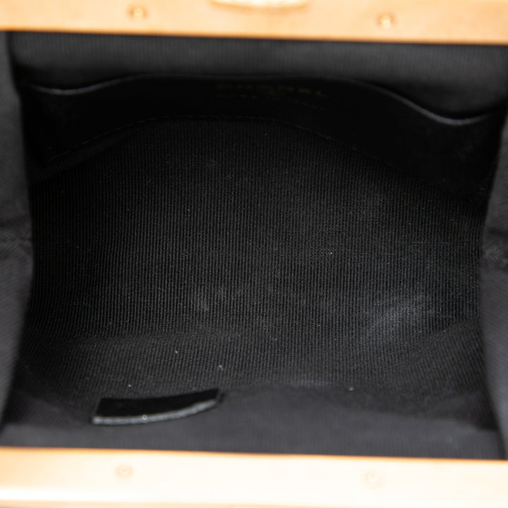 Chanel Sequins Bow Pochette avec chaîne Tweed Noir – vue 4 – GABY PARIS
