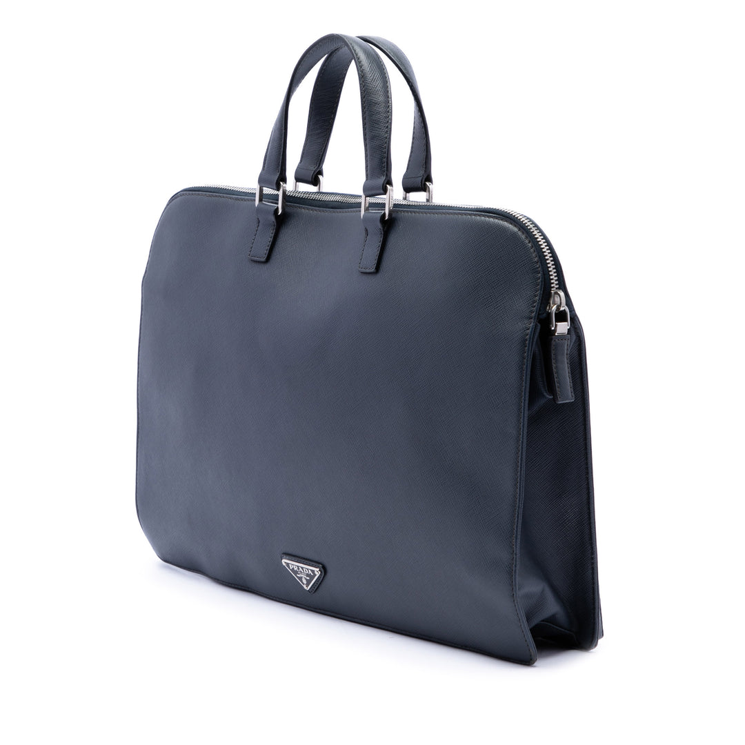 Prada Porte-documents Travel Saffiano Bleu – vue 2 – GABY PARIS