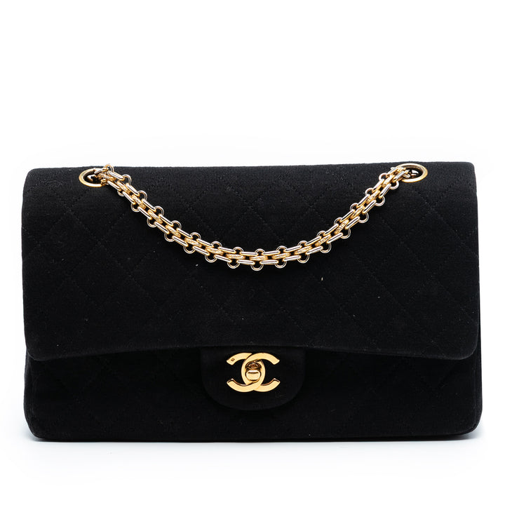 Chanel Medium Classic Jersey Bijoux Chain Double rabat