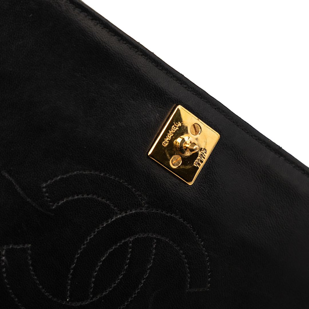 Chanel CC Matelassé Cuir d’agneau Full Simple rabat