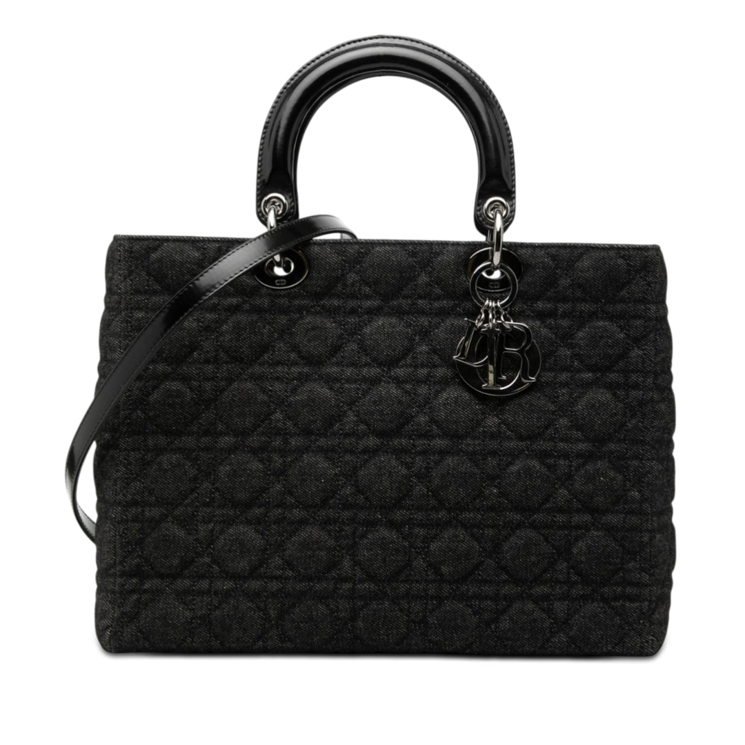 Dior Large Jean Cannage Lady Dior