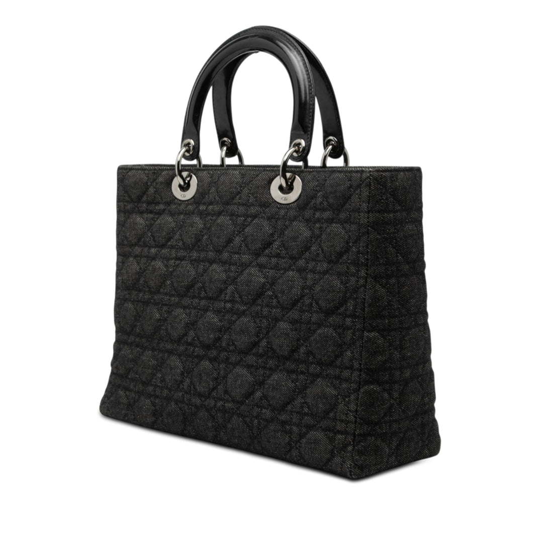 Dior Large Jean Cannage Lady Dior