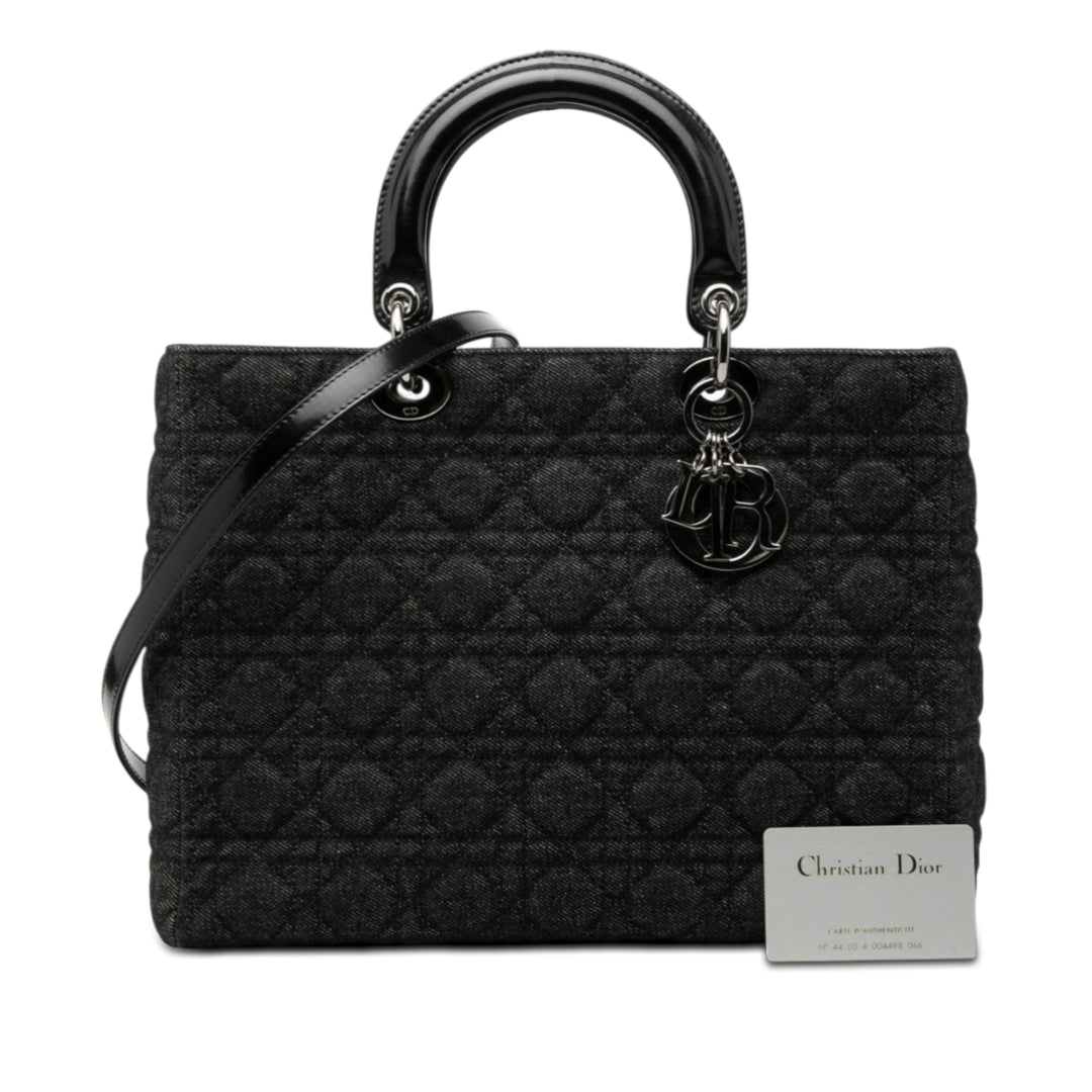 Dior Large Jean Cannage Lady Dior