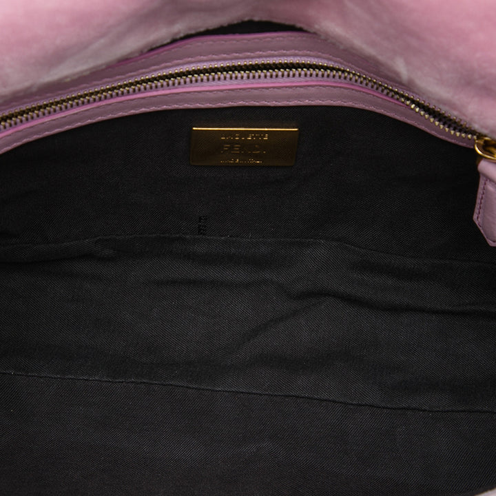 Fendi Zucca embossé Baguette Sac Rose – vue 4 – GABY PARIS