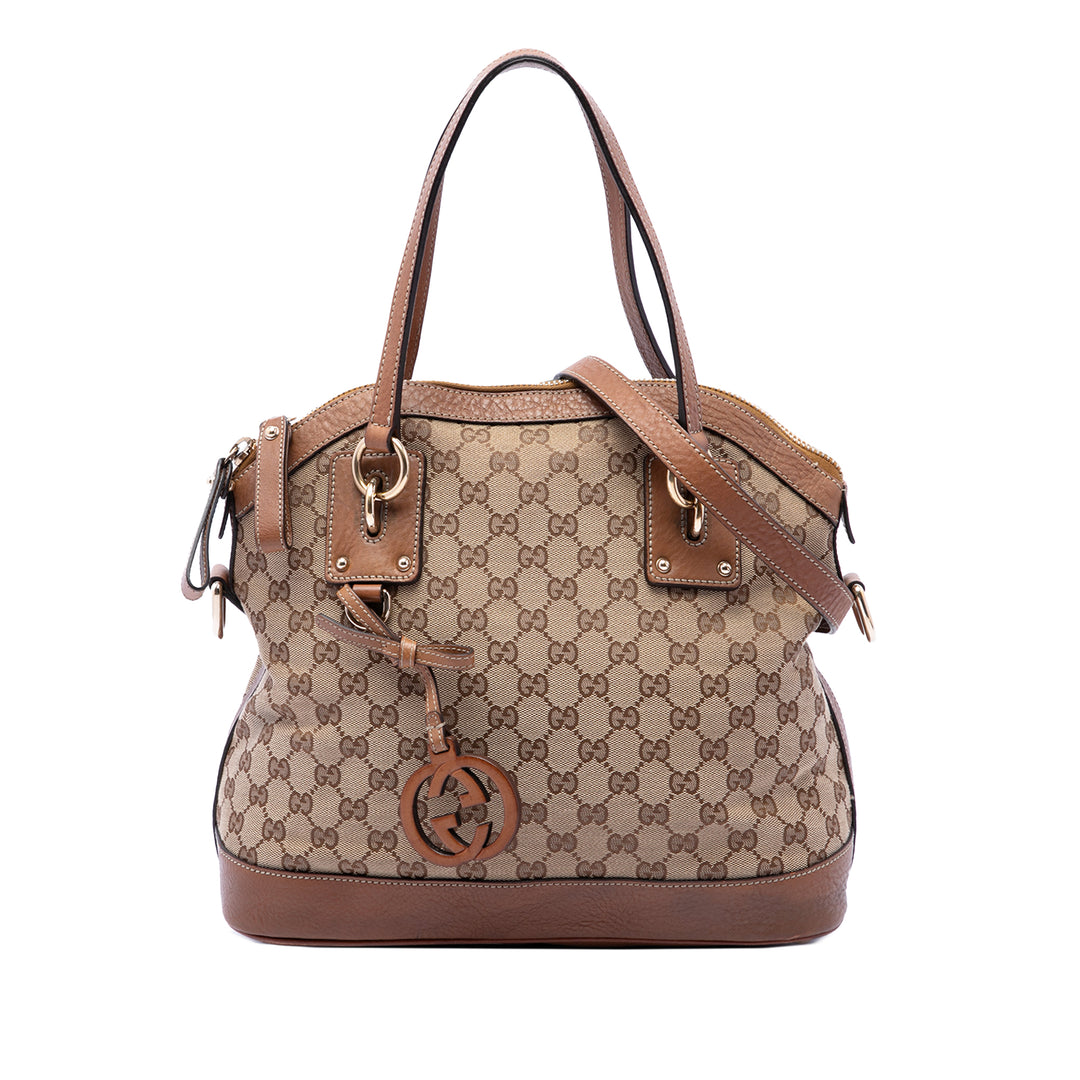 Gucci Sac à main GG Charm dôme Moyen Beige – vue principale – GABY PARIS