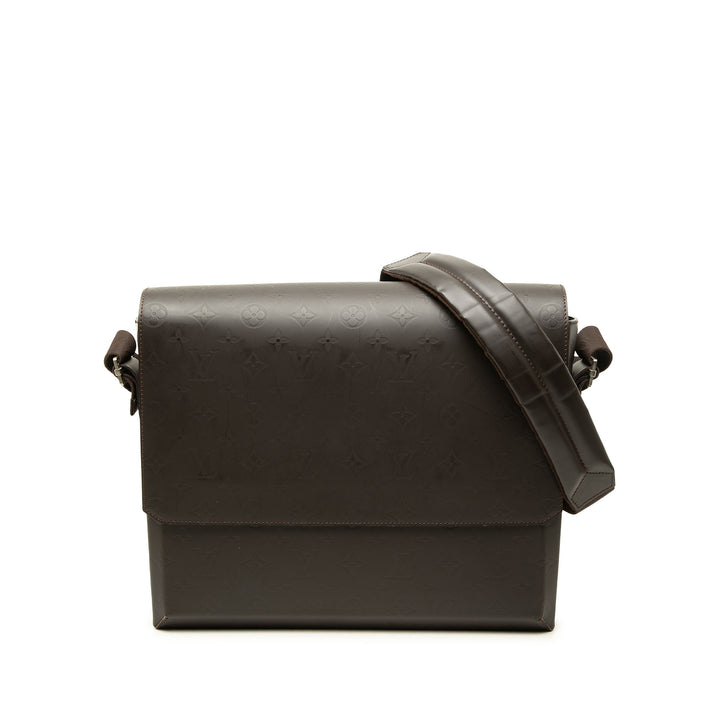 Louis Vuitton Sac bandoulière Glace Fonzie Monogram Marron – vue principale – GABY PARIS