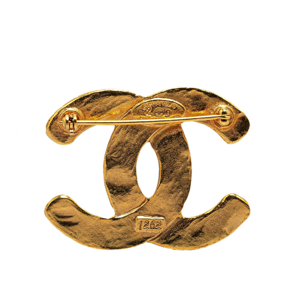 Gold Plated CC Brooch Gold - Gaby Paris