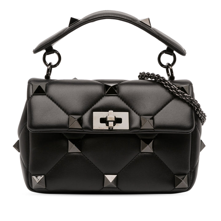 Valentino Medium Nappa Monochrome Roman Stud Sac cartable