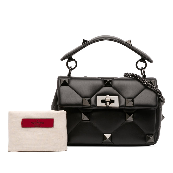 Valentino Medium Nappa Monochrome Roman Stud Sac cartable