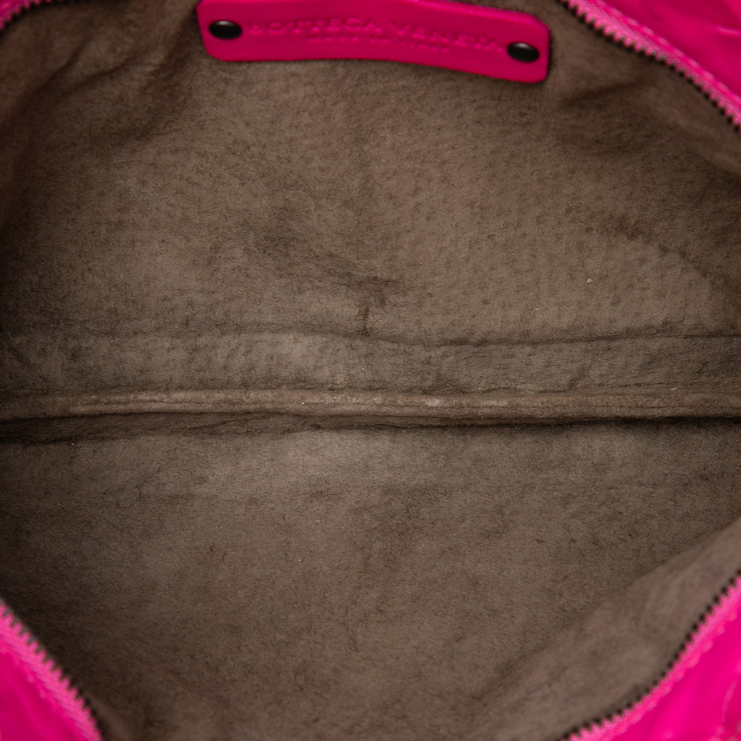 Intrecciato à finitions Bicolore Pochette nappa Beige